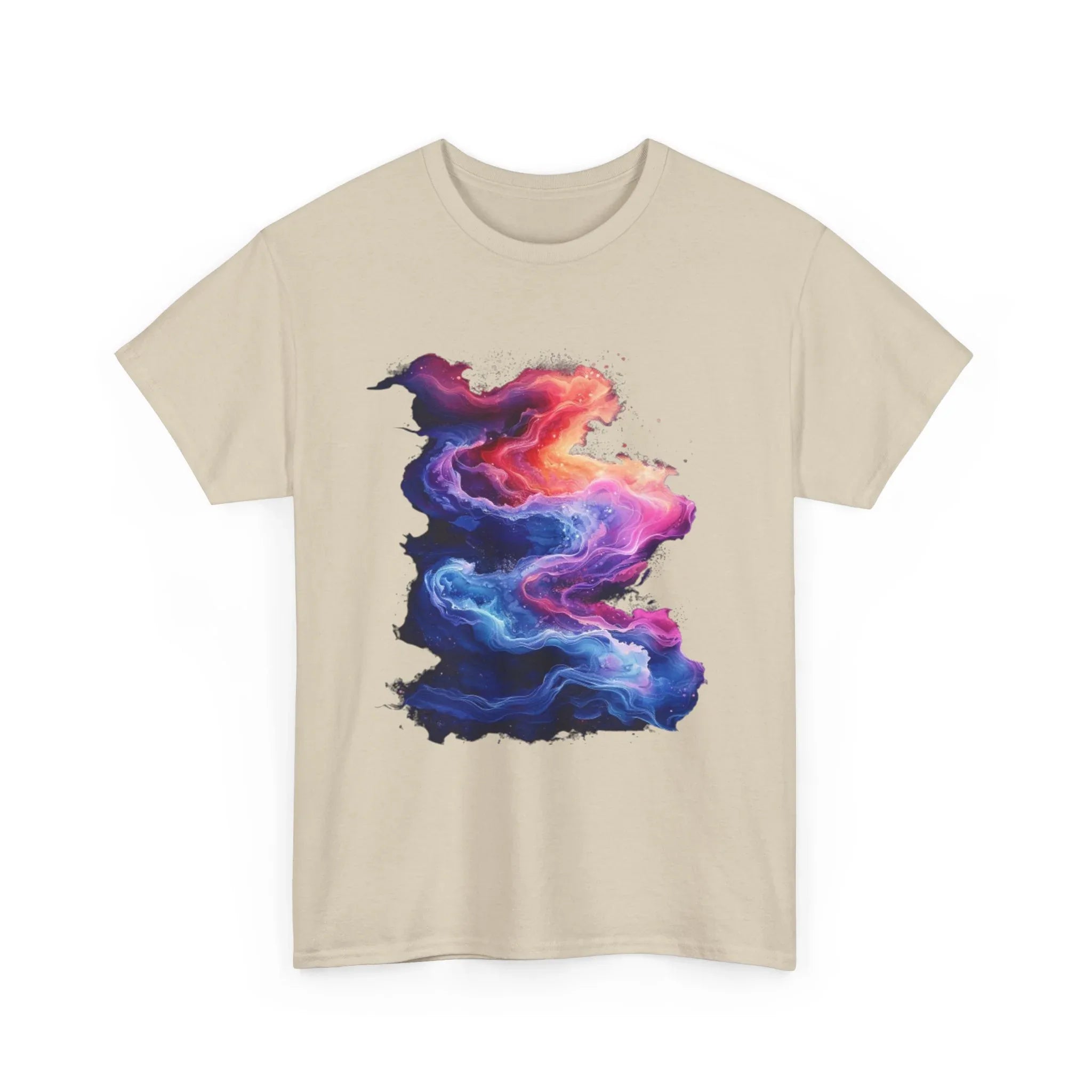 Ignite your vibe in Hyper Bloom Fracture: Psychedelic tee with shattering florals in electric turquoise & magenta flares. Unisex - 250 USA Celebration