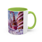 Festive Santa Candy Wonderland Mug | Holiday Santa Claus Candy Cane Forest - 250 USA Celebration