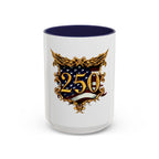 250th Anniversary American Flag Accent Coffee Mug — Patriotic 250th Year Anniversary Celebration Gift