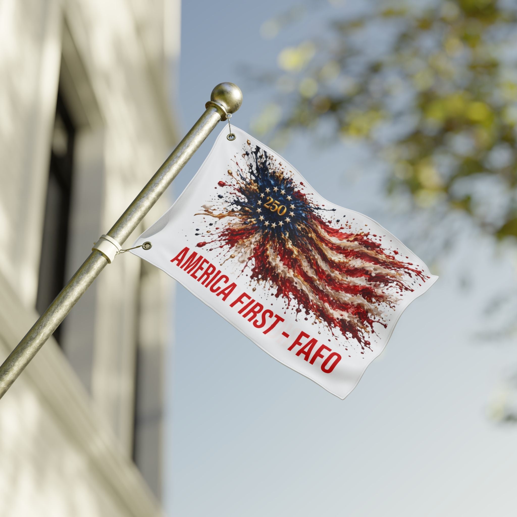 250th America First Flag - Double-Sided Patriotic