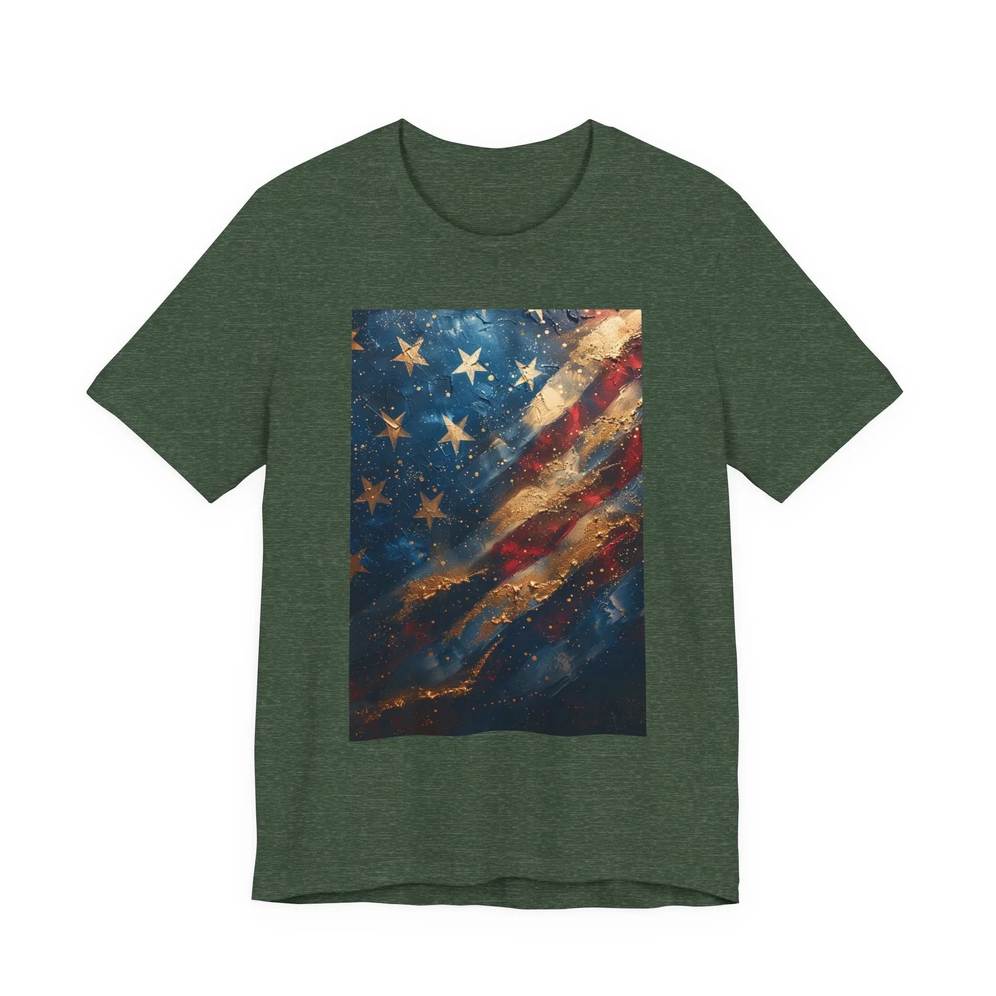 Patriotic Short Sleeve Tee, Unisex Casual Wear, Fourth of July Shirt, Independence Day Gift, Amercan Flag T-Shirt - 250 USA Celebration