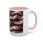 Patriotic American Flag Accent Coffee Mug (11/15oz)