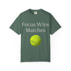 Focus Wins Matches Tennis Ball T-shirt | Tennis Graphic Tee - 250 USA Celebration