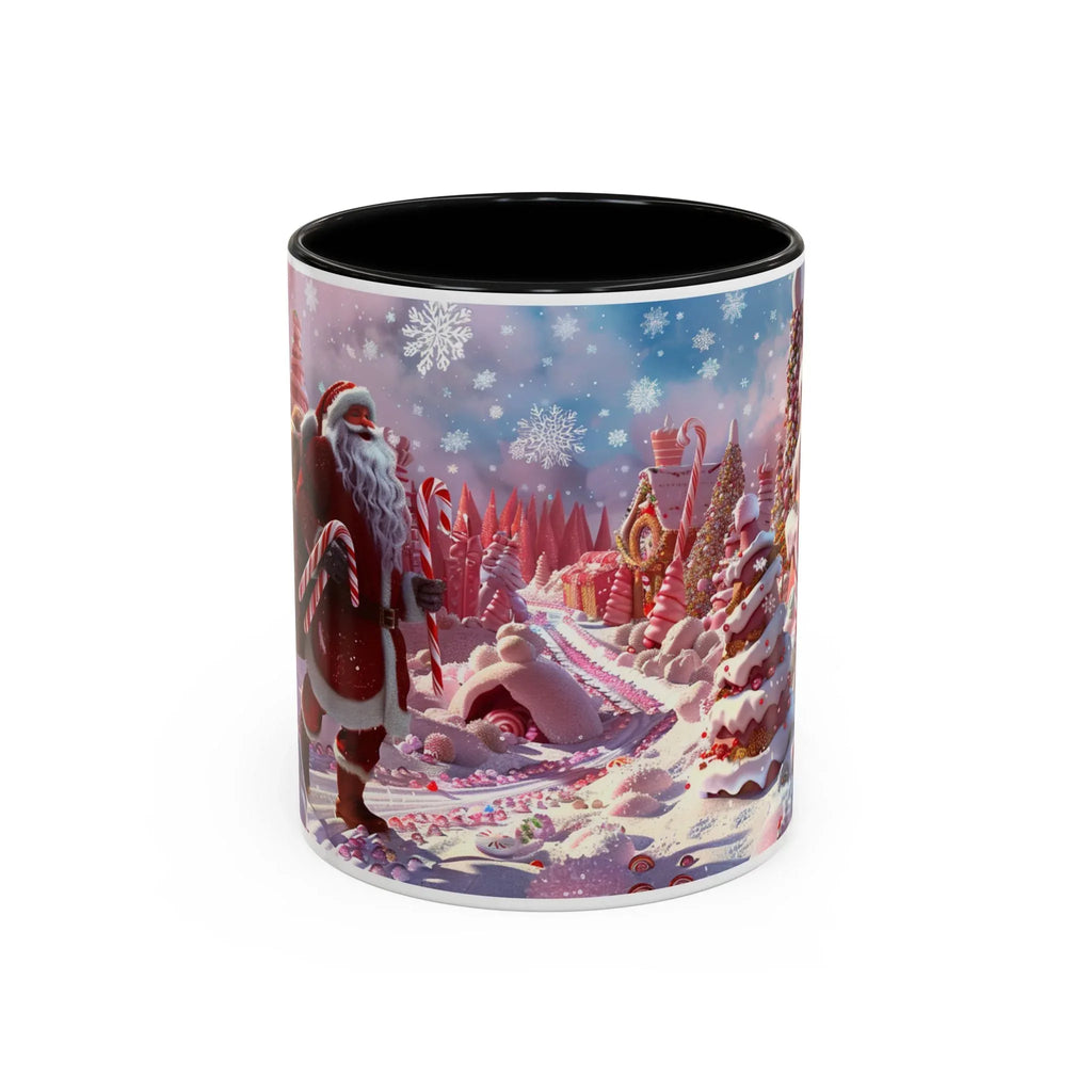 Coffee Mug, Festive Santa in Candy Wonderland, 11oz, 15oz, Tim Burton Style, Whimsical Holiday Cup, Christmas Gift, Hot Cocoa Mug - 250 USA Celebration