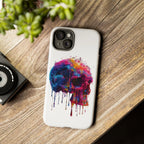 Colorful Drip Skull Phone Case | Hard Plastic Protective Case - 250 USA Celebration
