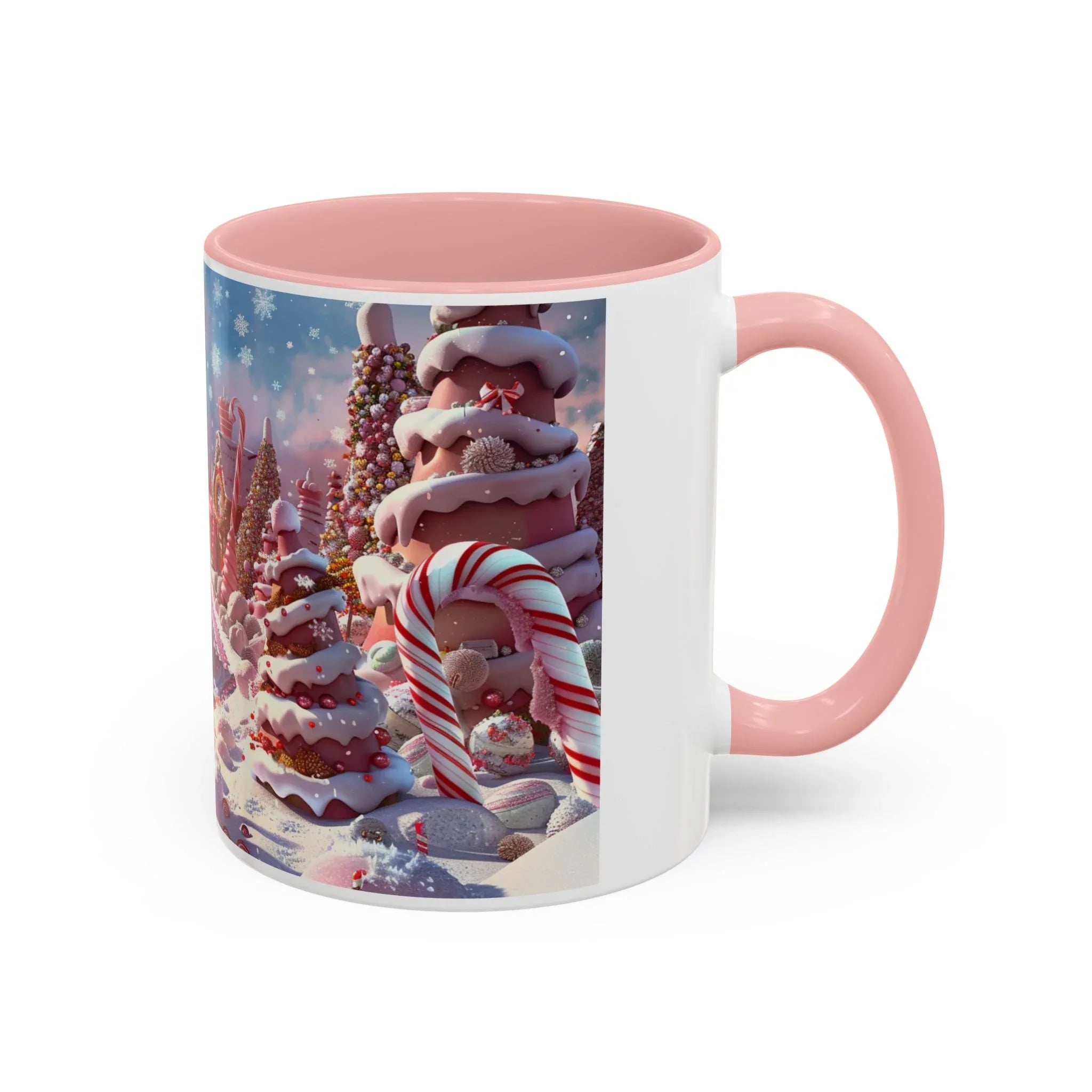 Coffee Mug, Festive Santa in Candy Wonderland, 11oz, 15oz, Tim Burton Style, Whimsical Holiday Cup, Christmas Gift, Hot Cocoa Mug - 250 USA Celebration