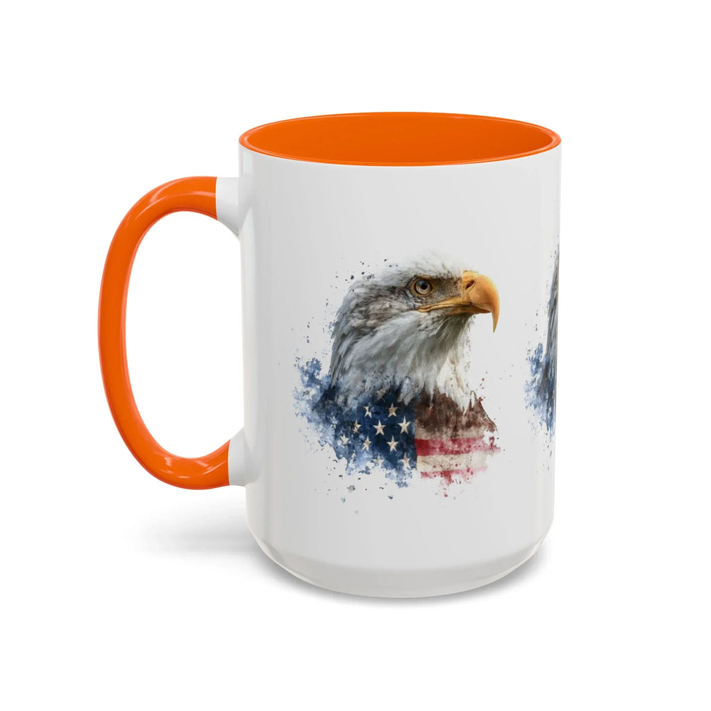 American Flag Bald Eagle Mug | Accent Coffee Mug - 250 USA Celebration