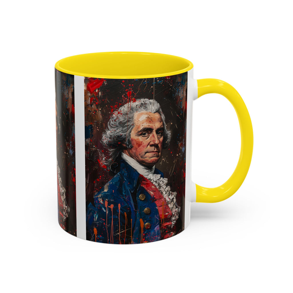 Historical Portrait Accent Mug — Patriotic Vintage-Style Coffee Cup