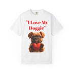 Cute French Bulldog Puppy Holding Red Heart T-shirt | Dog Lover Cartoon - 250 USA Celebration