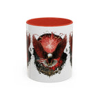Red Eagle Emblem Accent Coffee Mug | Patriotic Eagle Design - 250 USA Celebration