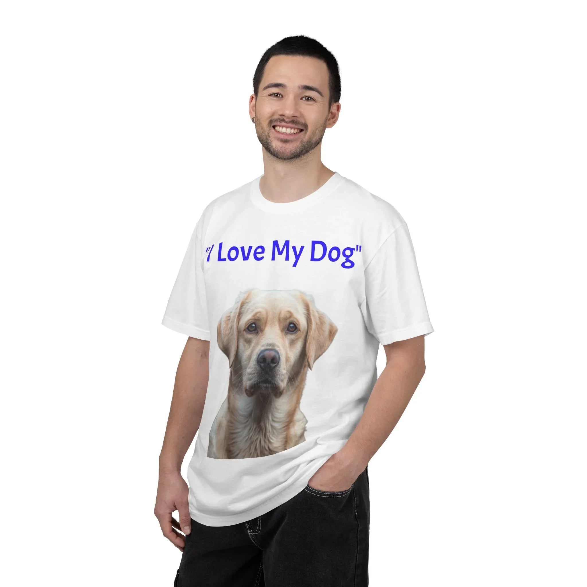 I Love My Dog Labrador Portrait T-shirt | Dog Lover Tee - 250 USA Celebration
