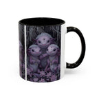 Purple Axolotl Trio Mug | Cute Amphibian Art Ceramic Coffee Cup - 250 USA Celebration