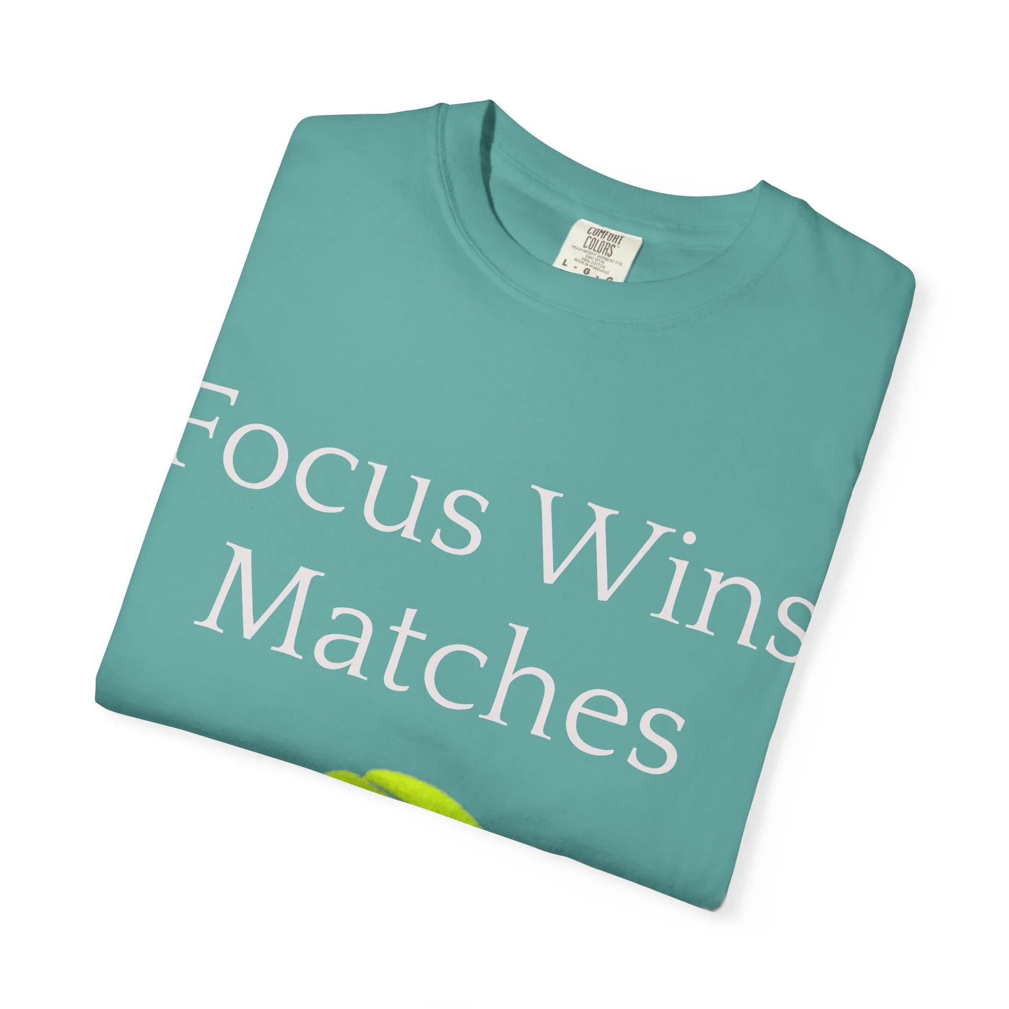 Focus Wins Matches Tennis Ball T-shirt | Tennis Graphic Tee - 250 USA Celebration