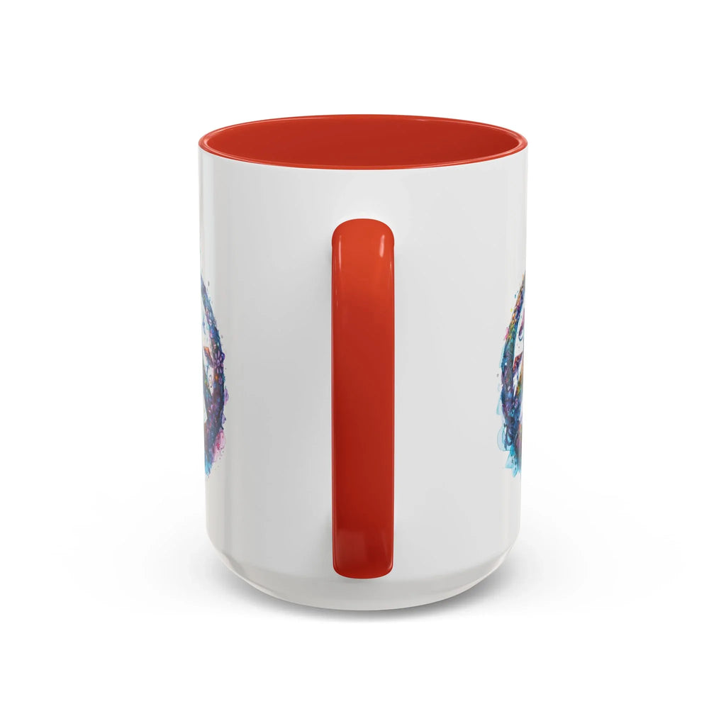 Psychedelic Mushroom Peace Sign Mug | Neon Tie-Dye Peace Script - 250 USA Celebration