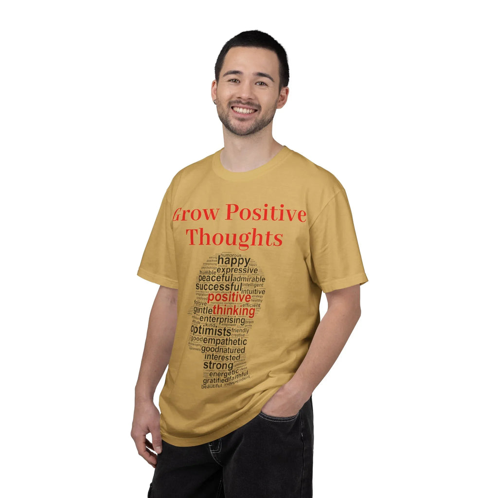 Grow Positive Thoughts T-shirt | Positive Word Cloud Mental Health Tee - 250 USA Celebration