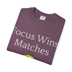 Focus Wins Matches Tennis Ball T-shirt | Tennis Graphic Tee - 250 USA Celebration