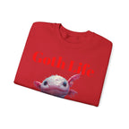 Goth Life Axolotl Sweatshirt | Cute Goth Axolotl Illustration - 250 USA Celebration
