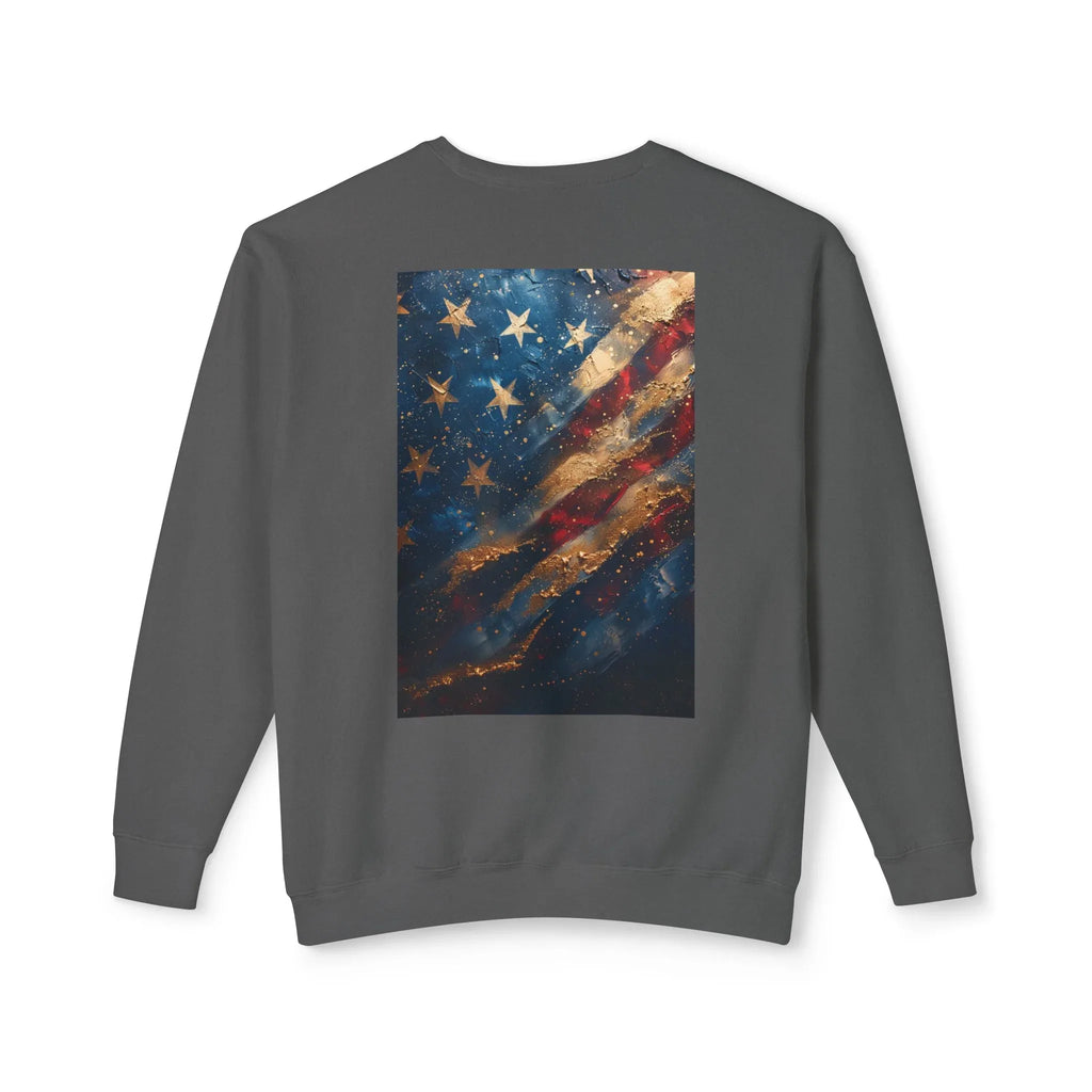 Lightweight Crewneck Sweatshirt, Patriotic American T-Shirts, Flag T-Shirts, Independence Tees, Funny Patriotic Shirts, Custom American Tees - 250 USA Celebration