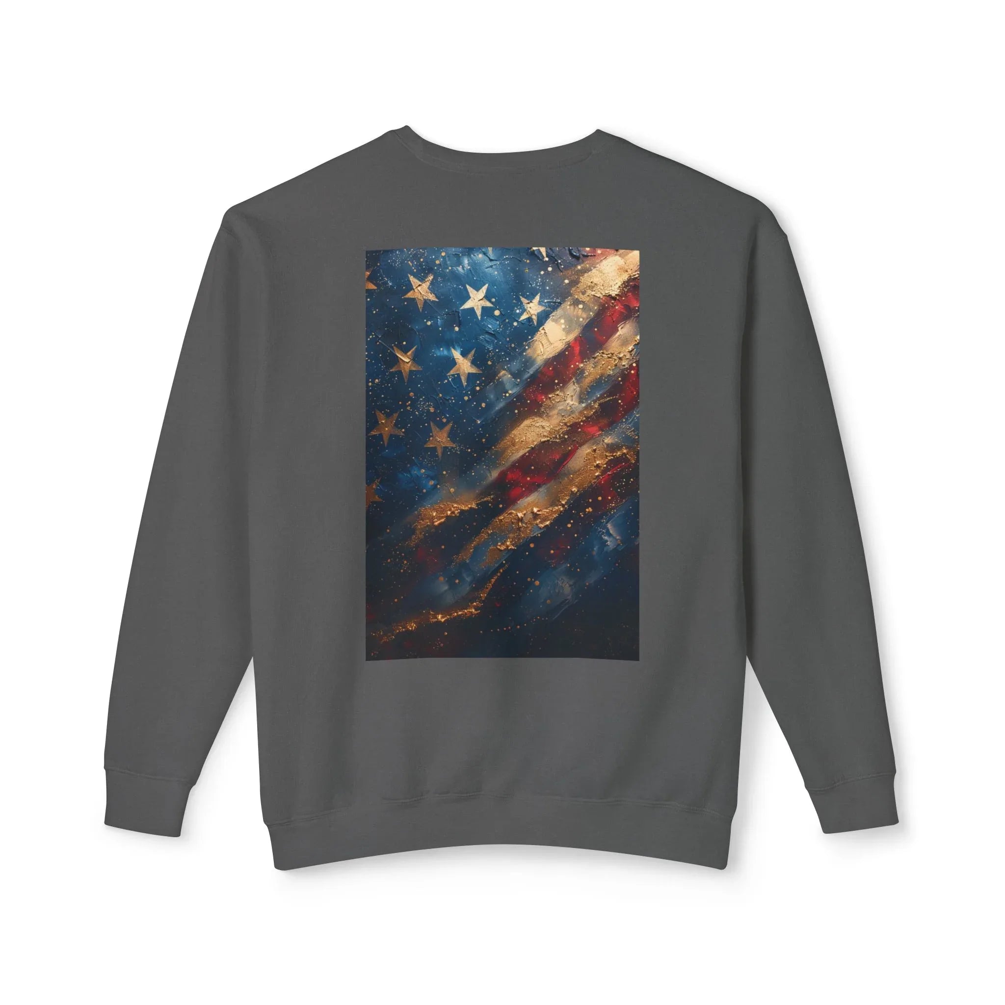 Lightweight Crewneck Sweatshirt, Patriotic American T-Shirts, Flag T-Shirts, Independence Tees, Funny Patriotic Shirts, Custom American Tees - 250 USA Celebration