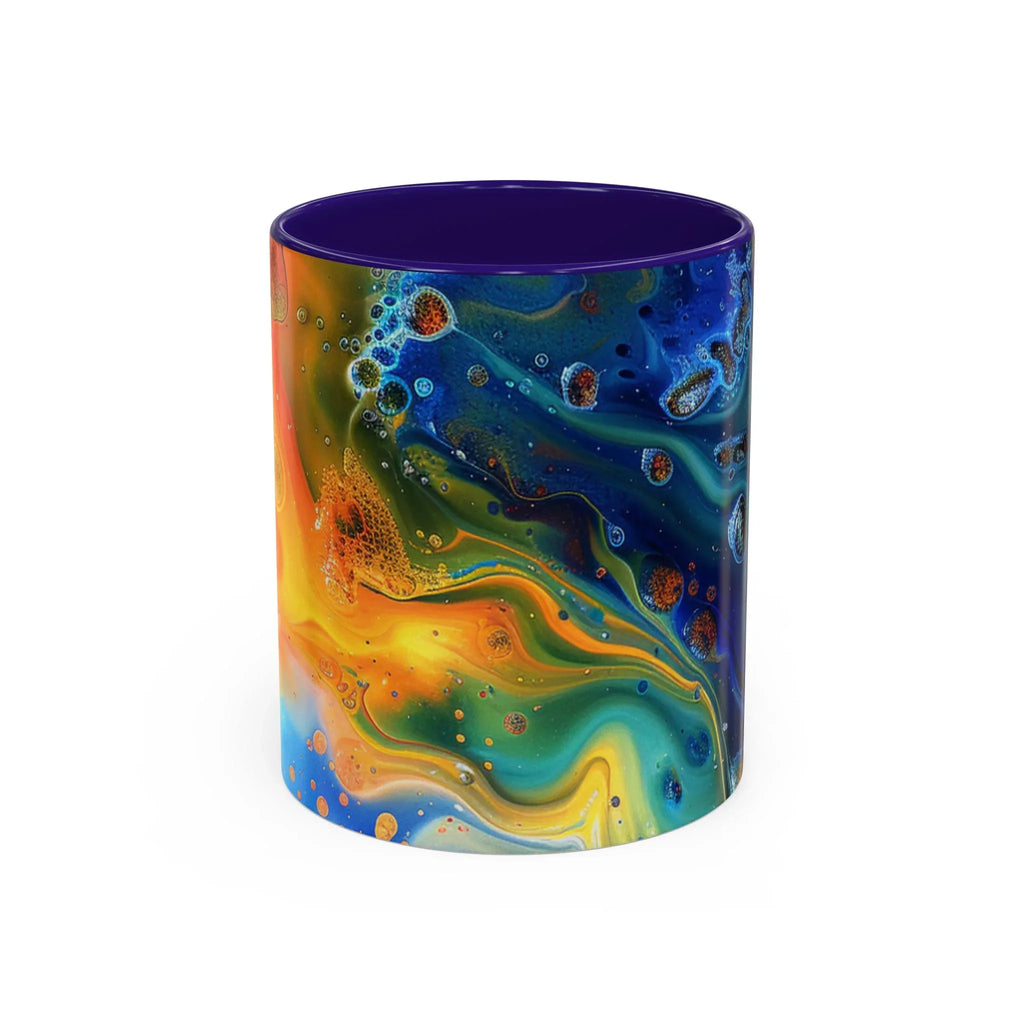 Colorful Mugs (11oz, 15oz) Intense abstract oil splat- coffee cup - 250 USA Celebration