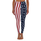Patriotic American Flag Leggings - Women's Spandex Yoga Pants