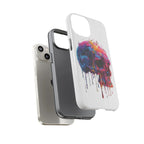 Colorful Drip Skull Phone Case | Hard Plastic Protective Case - 250 USA Celebration