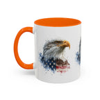American Flag Bald Eagle Mug | Accent Coffee Mug - 250 USA Celebration