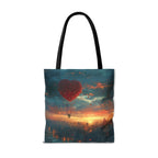 Romantic Heart Tote Bag, Date Nights, Valentine's Day, Travel, Valentine's Day Women's Merchandise, Cute Love Apparel, Valentine's Gifts, - 250 USA Celebration