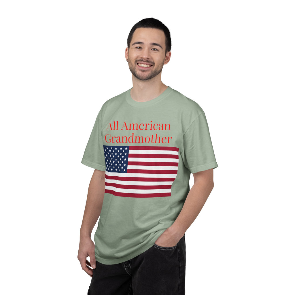 All American Grandmother T-Shirt — Patriotic Flag Tee for Moms & Grandmas