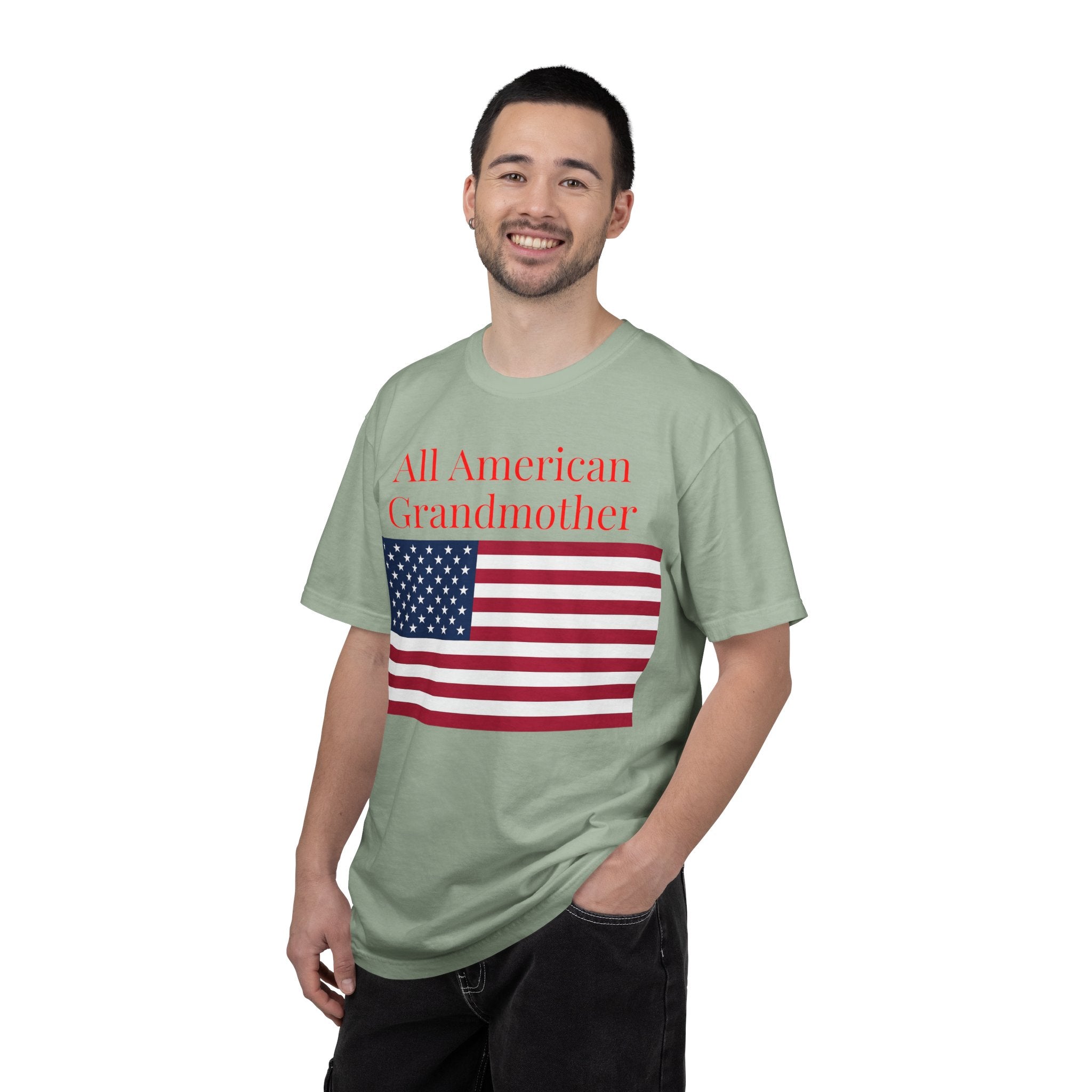 All American Grandmother T-Shirt — Patriotic Flag Tee for Moms & Grandmas