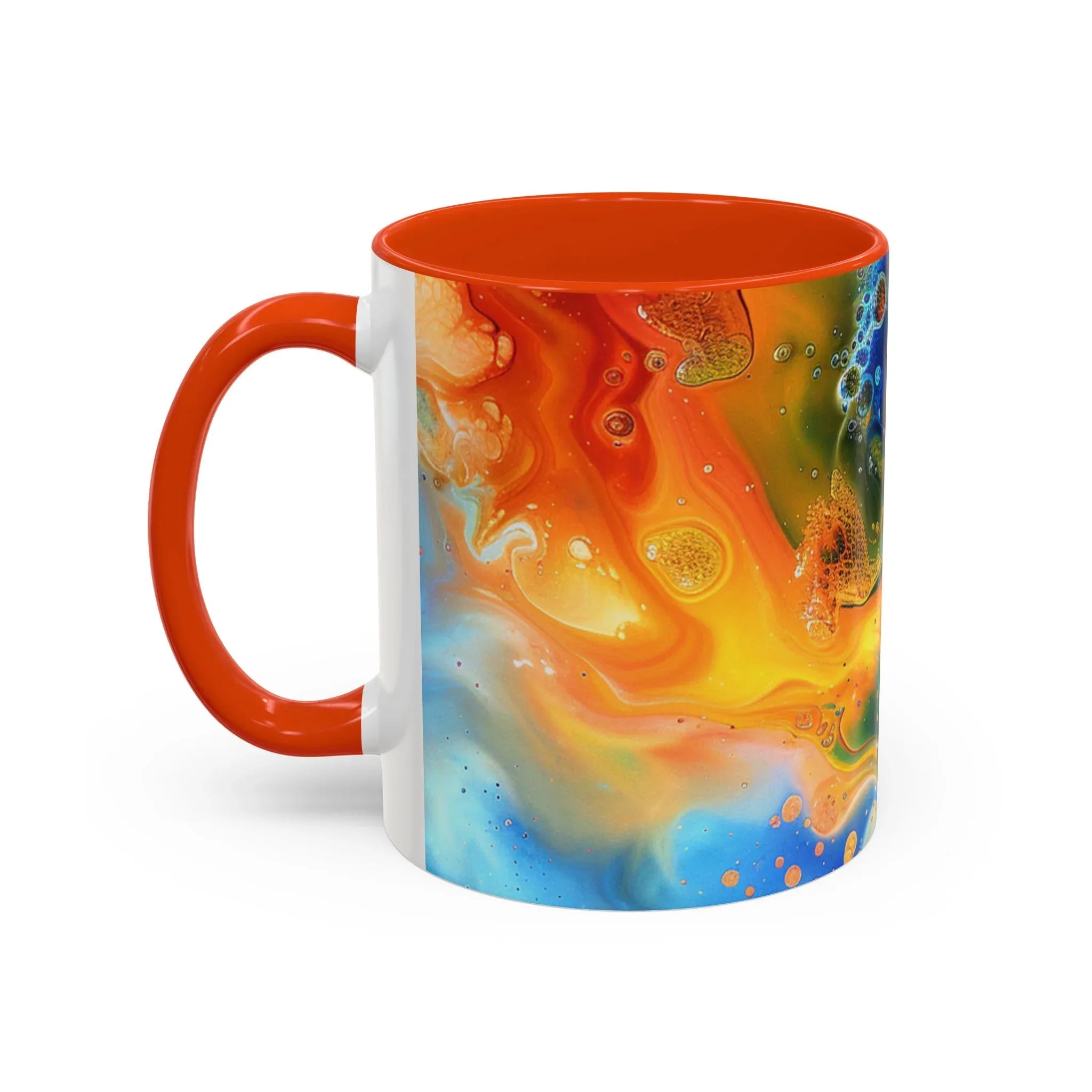 Colorful Mugs (11oz, 15oz) Intense abstract oil splat- coffee cup - 250 USA Celebration