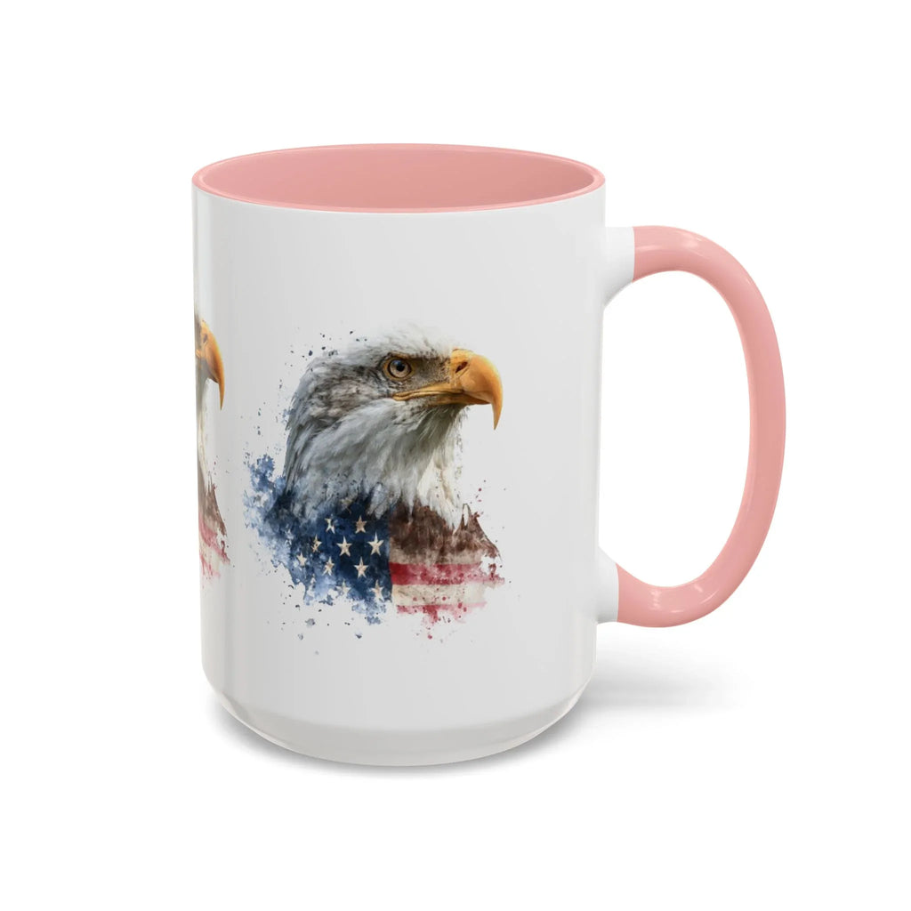 American Flag Bald Eagle Mug | Accent Coffee Mug - 250 USA Celebration