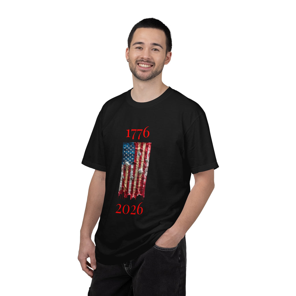 1776–2026 Vintage Flag T-Shirt — Patriotic Independence Day Tee