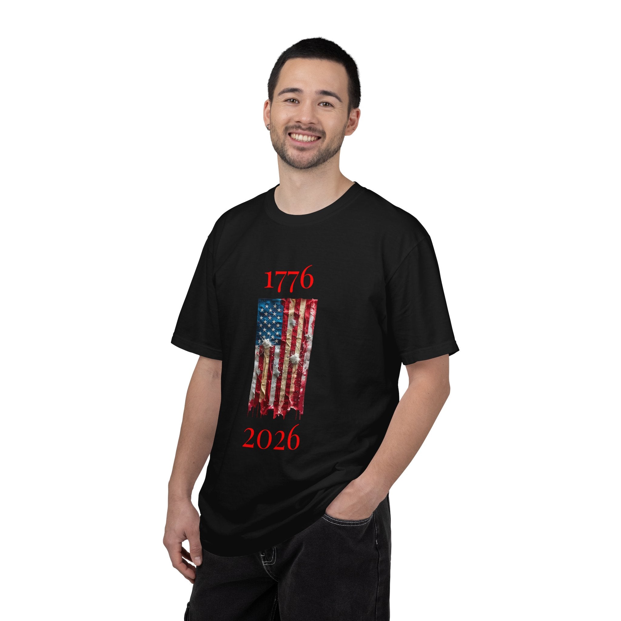 1776–2026 Vintage Flag T-Shirt — Patriotic Independence Day Tee