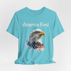 America First Eagle T-Shirt – Patriotic Bald Eagle Tee