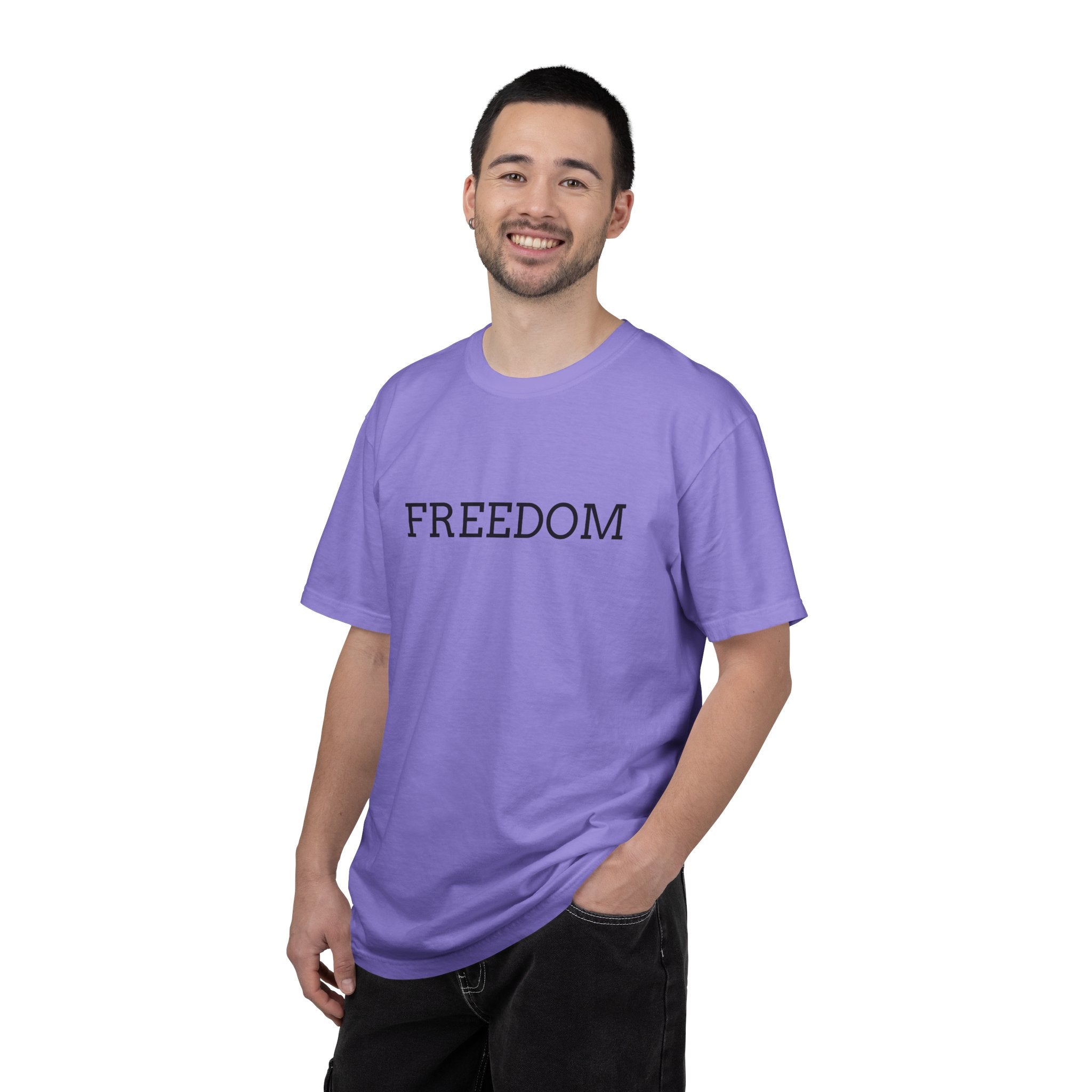Freedom T-Shirt — Minimalist Text Graphic Tee