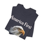 America First Eagle T-Shirt – Patriotic Bald Eagle Tee