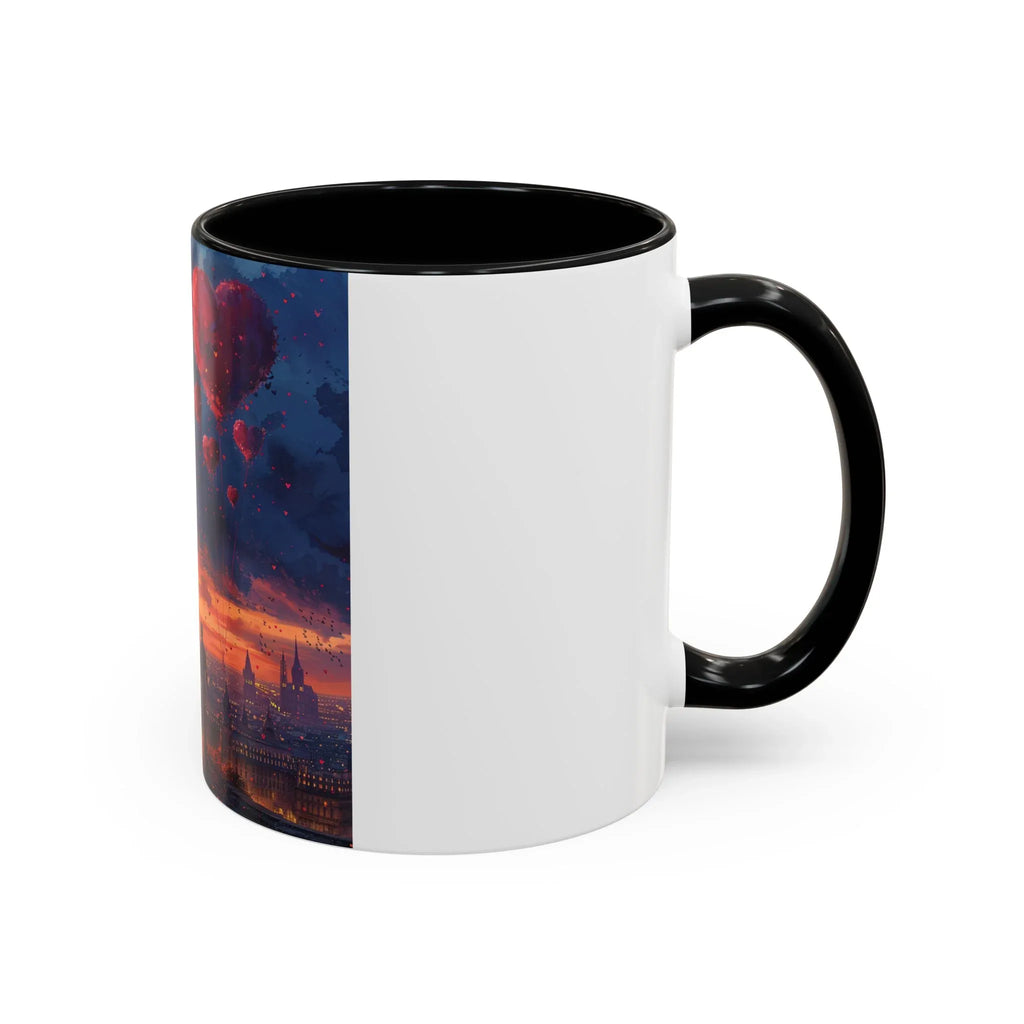 Romantic Sunset Coffee Mug, Love Gift Couples, Heart Design, Cozy Gift for Friends, Coffee Lover Gift, Valentine's Day Women's Merchandise - 250 USA Celebration