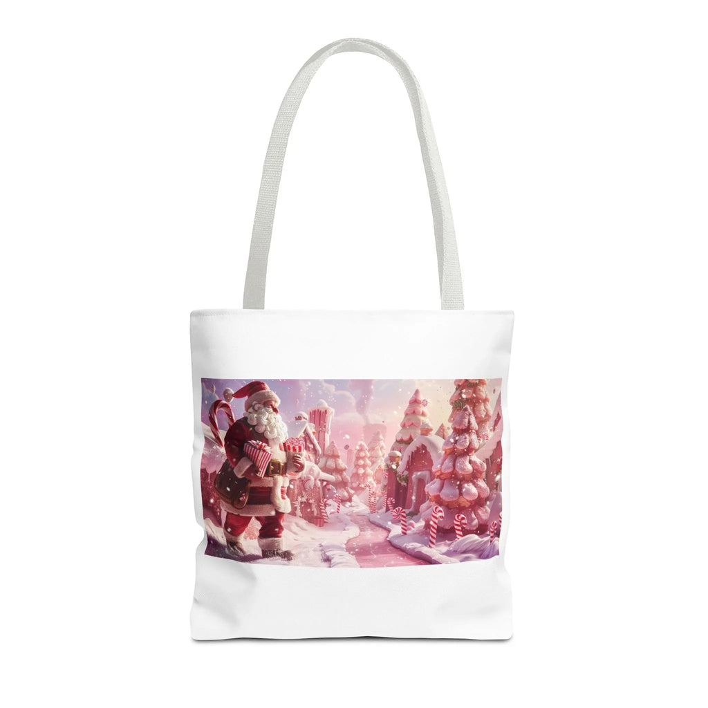 Santa Claus Holiday Tote Bag, AOP Printing, Christmas Gift Bag, Festive Shopping Tote, Fun Winter Accessories, Unique Holiday Item - 250 USA Celebration