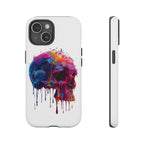 Colorful Drip Skull Phone Case | Hard Plastic Protective Case - 250 USA Celebration