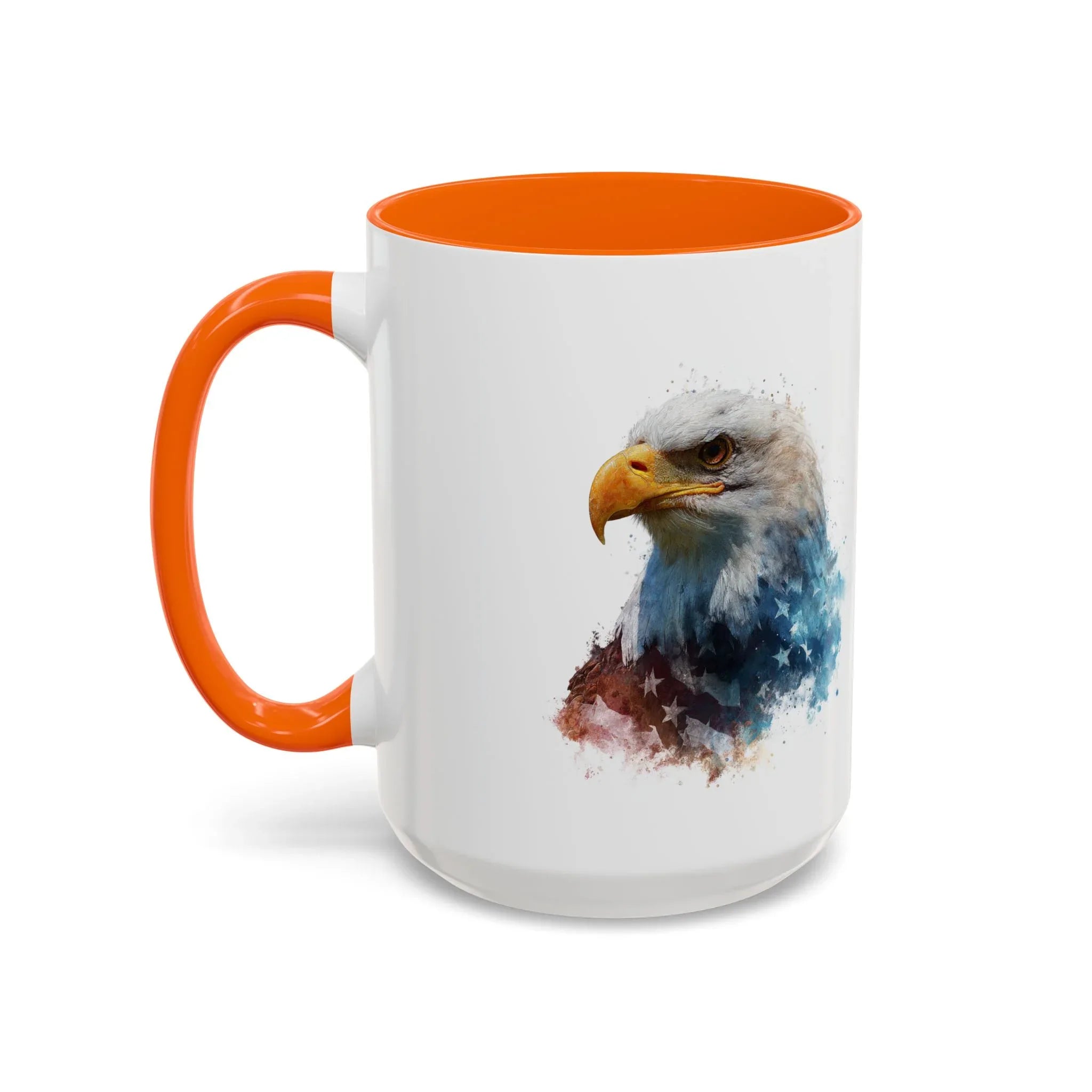 American Bald Eagle watercolor, Coffee Mug | Patriotic flag design - 250 USA Celebration