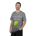 Focus Wins Matches Tennis Ball T-shirt | Tennis Graphic Tee - 250 USA Celebration
