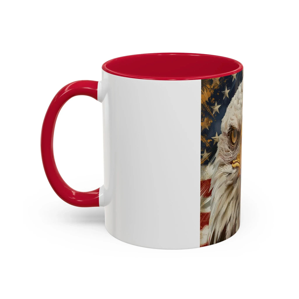 Colorful Mugs (11oz, 15oz) Majestic bald eagle head Patriotic coffee cup, America 250 Celebration coffee cup - 250 USA Celebration