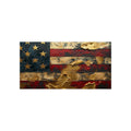 Distressed Gold American Flag Bumper Sticker - Patriotic Vintage USA Decal