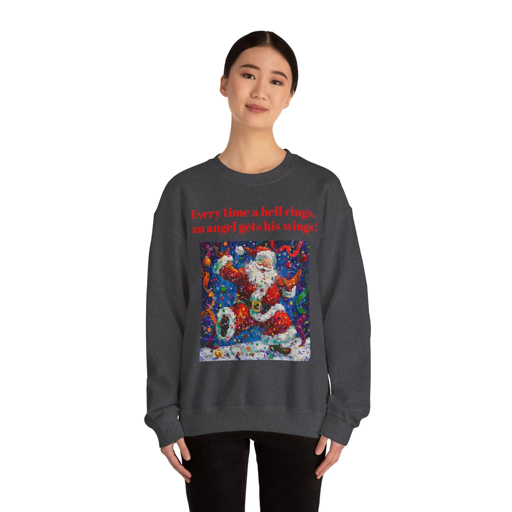 Festive Angel Sweatshirt, Cozy Holiday Crewneck, Christmas Apparel, Unique Gift, Winter Fashion - 250 USA Celebration
