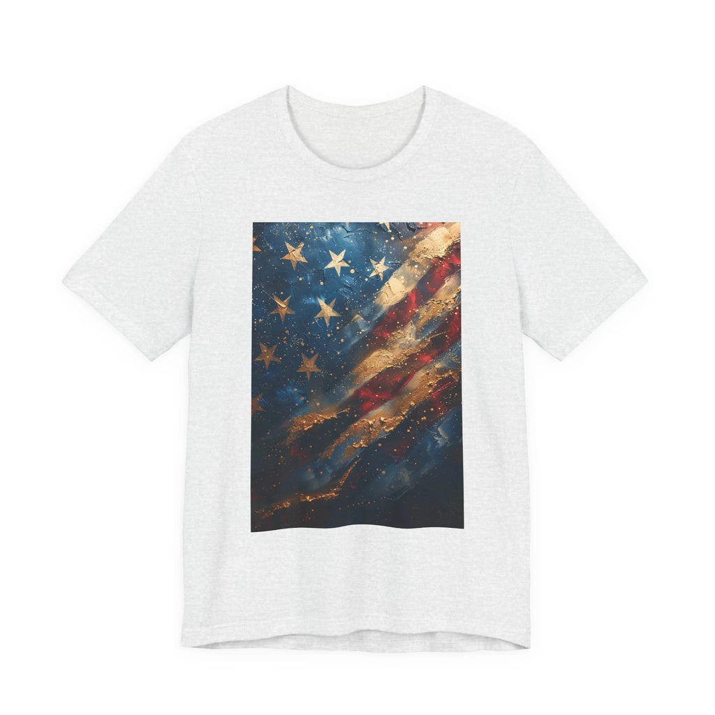Patriotic Short Sleeve Tee, Unisex Casual Wear, Fourth of July Shirt, Independence Day Gift, Amercan Flag T-Shirt - 250 USA Celebration