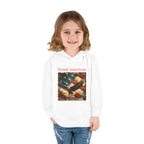 Toddler Hoodie — "Proud American" Eagle & Flag Pullover