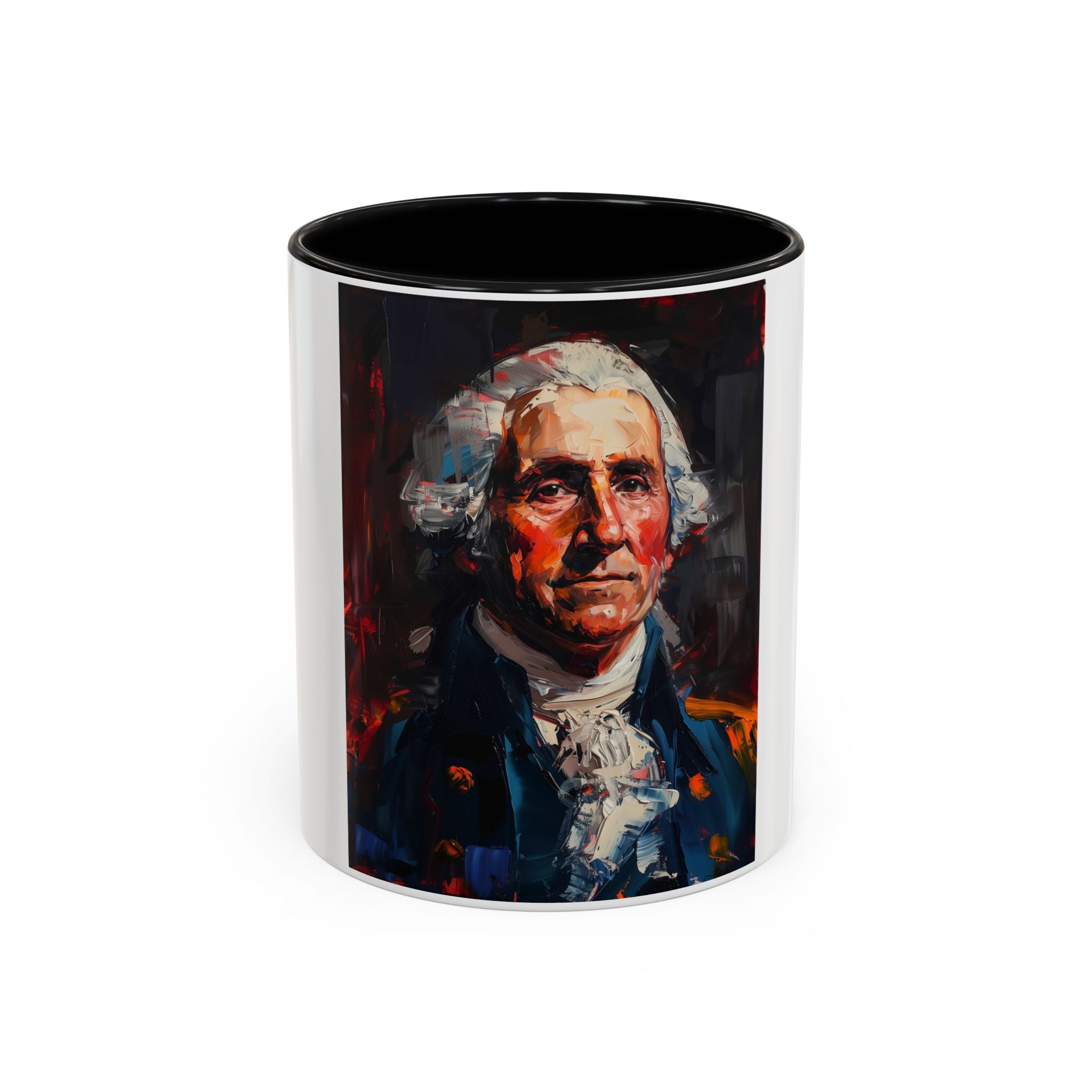George Washington Historical Portrait Coffee Mug — Patriotic Vintage-Style Art