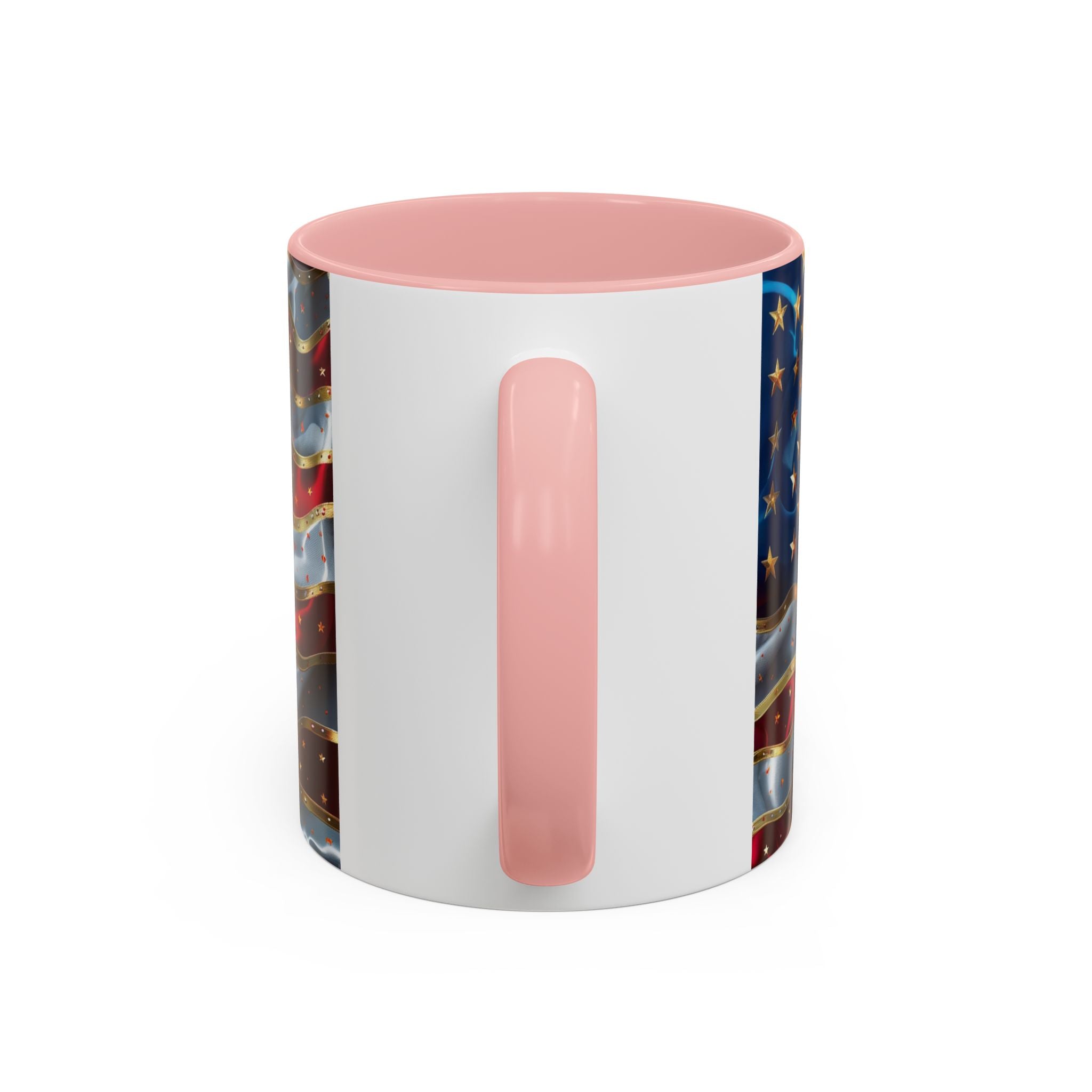 Patriotic American Flag Accent Coffee Mug (11/15oz)