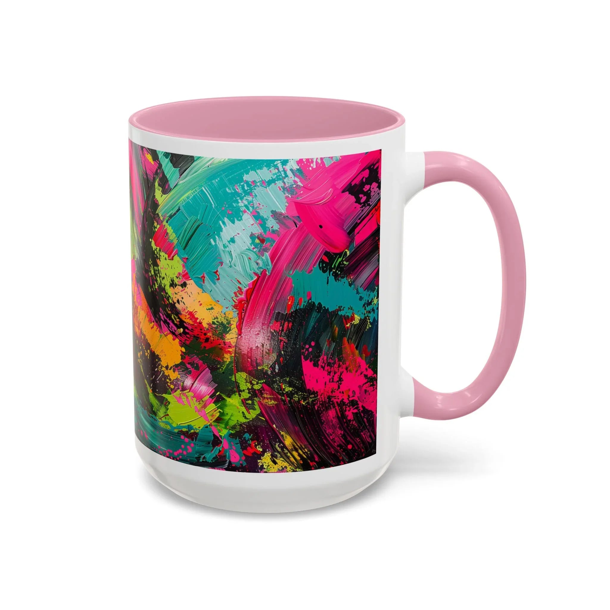 Abstract Colorful Brushstroke Mug | 11oz 15oz Ceramic - 250 USA Celebration